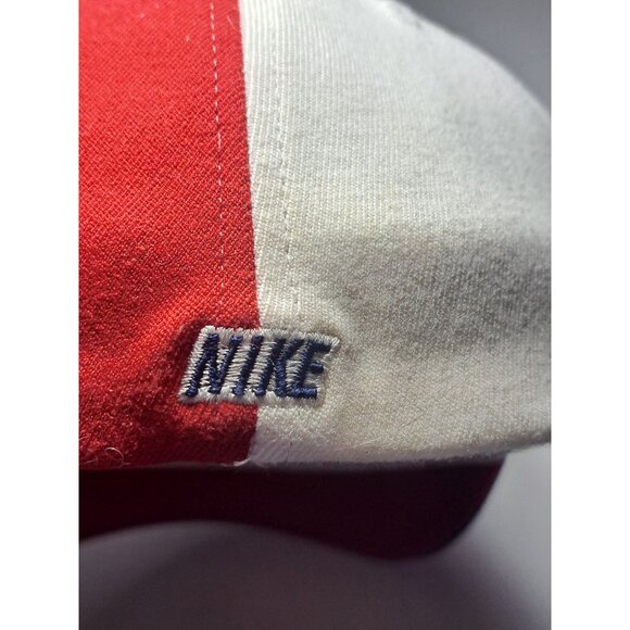 Vintage Nike 6-Panel Flex Fit Hat Red White Blue Swoosh Logo Just Do It Collect - Picture 4 of 10